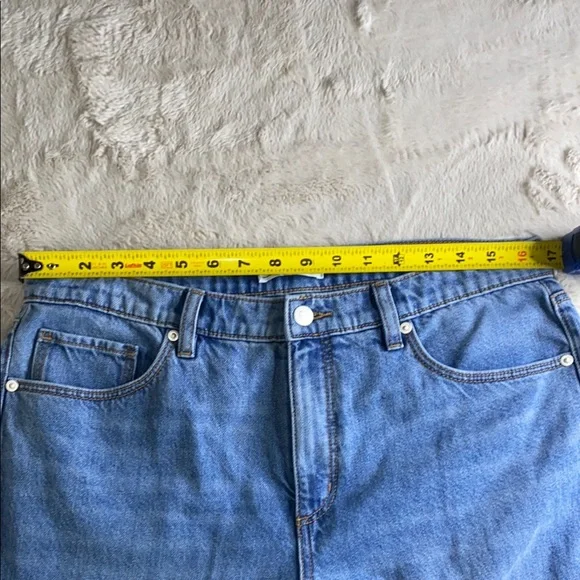 LOFT Blue Straight Leg Patchwork Denim - Picture 5 of 7